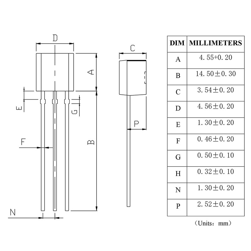 ALLECIN BT169D Unidirectional Thyristor 0.8A 400V BT169 Single Direction Silicon