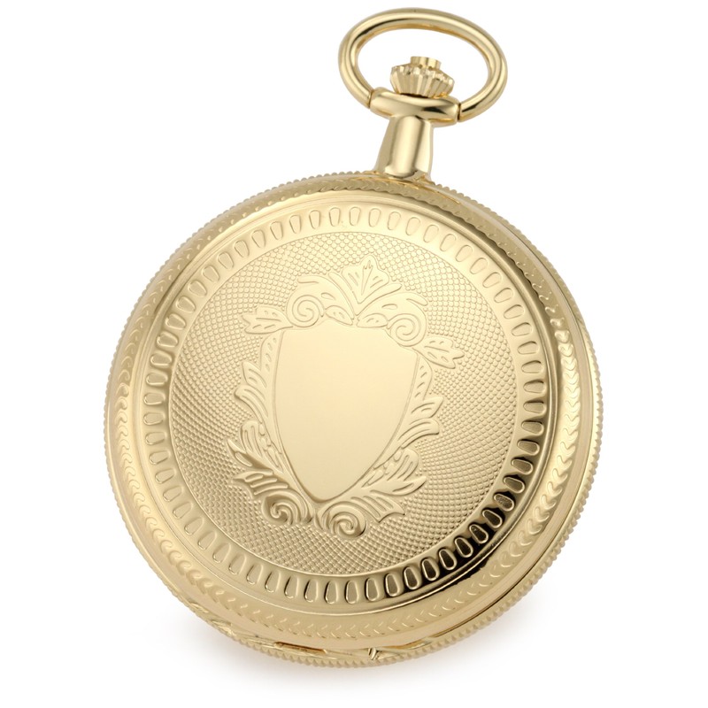Charles-Hubert, Paris 3909-G Classic Collection Gold-Plated Hunter Case Mechanical Pocket