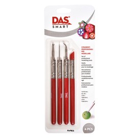 DAS Smart Professional Clay Tools, 4 Assorted Pieces, Clay Sculpting, Clay Carving, Pottery, Ideal for Professionals & Hobbyists