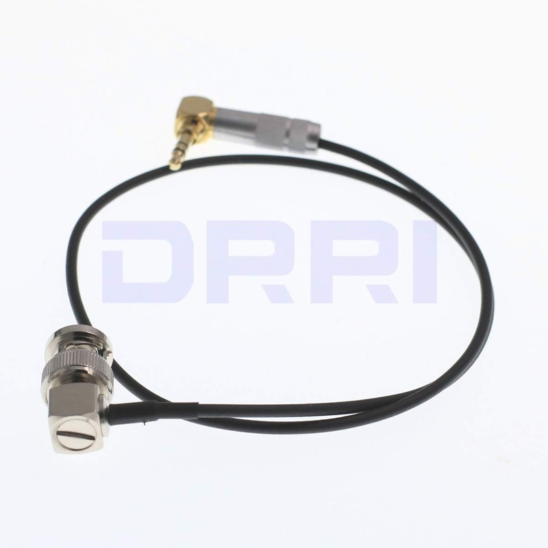 DRRI Timecode Systems BNC to Right Angle 3.5mm Mini Jack