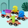 Wooden Train toy Digital Train Set Railway toy Kid Early
