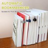 SMUK 3 Pieces Silicone Bookmark, Unique Automatic Bookmarks for Book