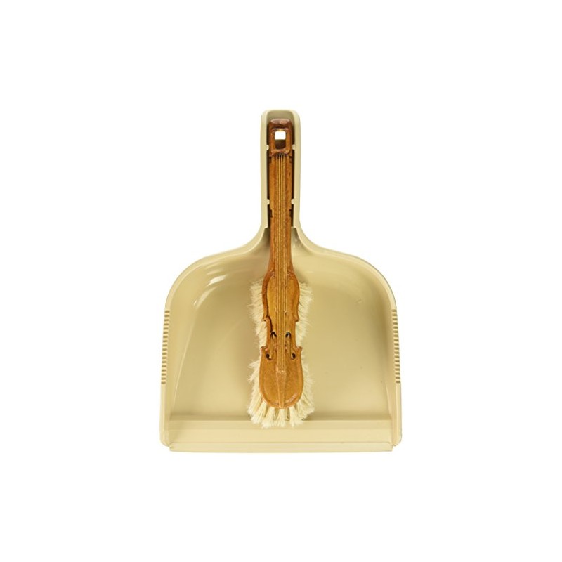 Uniware® Unique Dustpan & Violin Shape Brush Set, Beige, Made