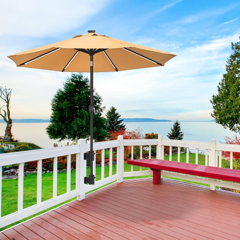Dolibest Deck Umbrella Mount with Plastic Sleeves - Patio Umbrella