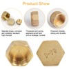 Pack of 8 Sealing Caps, 3/4 Inch with Seal, Brass