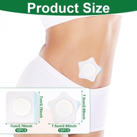 20pcs Castor Oil Pack Wrap for Belly Button, Single-Used Self-Adhesive Castor Oil Patches Castor Oil Compress Pads Highly Absorbent Castor Oil Pads (Oil Not Included)