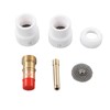 6PCS Torch Adapter Kit Ceramic Red Copper Welding Torch Mount