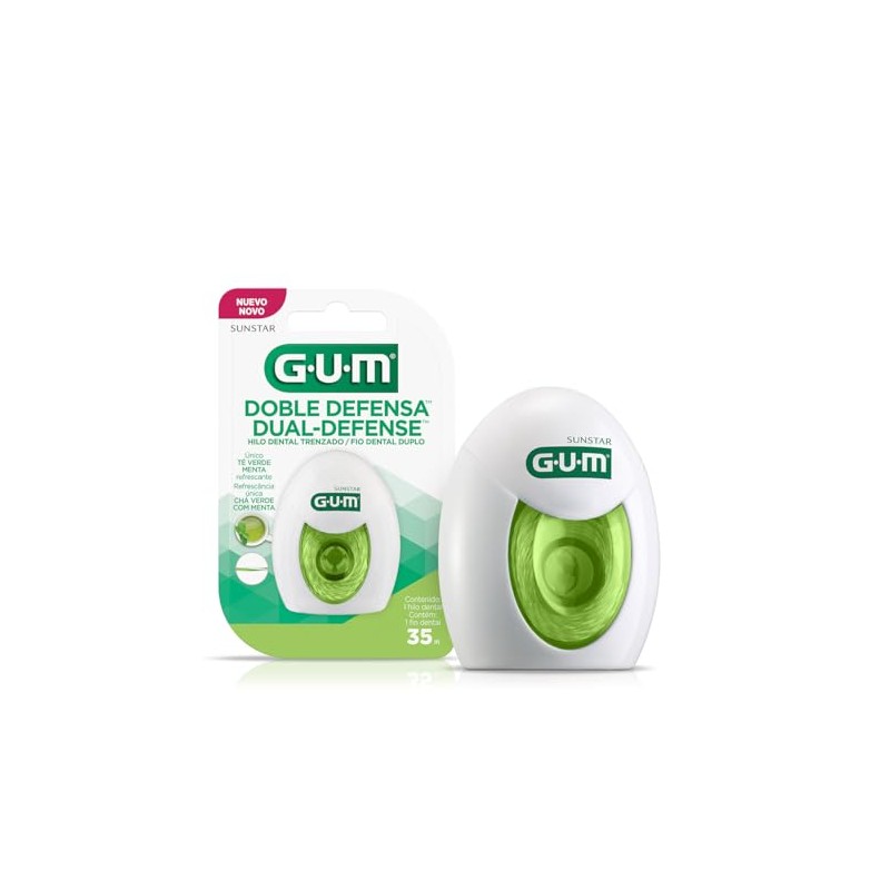 GUM Hilo Dental Té Verde Carrete de 35 m, doble