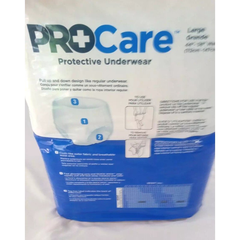 Procare Pack of 36 PROCARE Protective Underwear/Adul