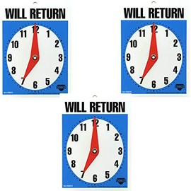 Cosco Sign, Will Return 5 x 6 Inches (098010) - 3 Pack