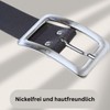 INVIDA Joyce Women's Genuine Leather Belt in Black with Large