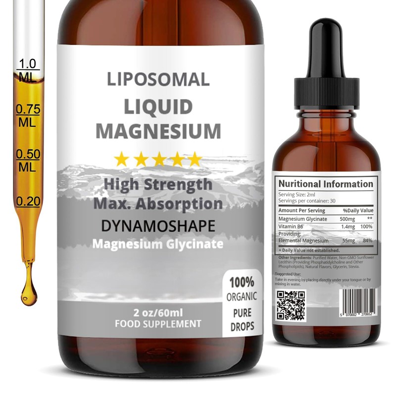 Magnesium Liposomal Supplement. Highly absorbable for Optimal Energy, Muscle Health,