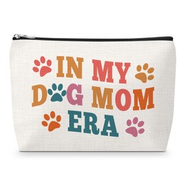 Sfodiary Dog Mom Gifts for Women Makeup Bag Dogs Lovers Gift for Friend BFF Christmas Birthday Presents for Daughter Niece Mothers Day Cosmetic Bag Animal Lovers Keepsake for Coworker Female