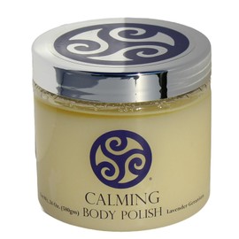 Trillium Body Polish - Natural Salt Scrub - Lavender Geranium - 24 Ounce Jar