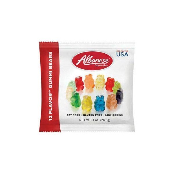 Blue Hippo Albanese 12 Flavor Assorted Gummi Bears 1 ounce (Pack of 30)