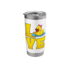 Love Rubber Ducks Men Women Boys Girls Duckie Lovers Stainless Steel Insulated Tumbler