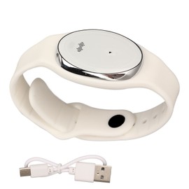Mosquito Repellent Watch Ultrasonic USB Rechargeable Noiseless Adjustable Mosquito Repeller Band for Adult Child White