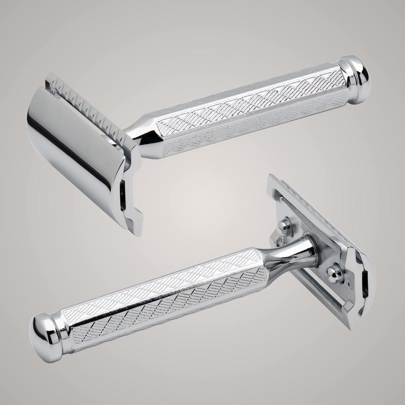 MERKUR Safety Razor 42C, Classic with Hexagonal Handle, Gloss Chrome,