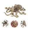 KITANDOVE Unique Sculpted Brass Octopus Ornament for Home Decor -