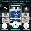 LED Garage Light, 80W 8000 Lumen Ceiling Lights with 3