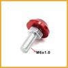 Partuto 8pcs M6x1.0 Motorcycle License Plate Frame Screw Bolts Cap