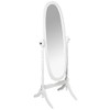ORE Floor Mount International Cheval Standing Mirror, 59.5" Height, White