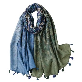 FAIRYGATE Scarf Gifts for Women Womens Scarfs Clearance Ladies Scarves Lightweight Paisley Floral Printed Scarf Women Fashion Fringed Wraps Shawl 61007