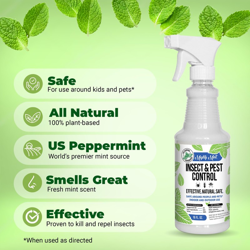 Mighty Mint Peppermint Oil Insect Repellent Spray – Natural Indoor