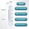Gufastoe Gufastoe 30pcs 20ml Plastic Syringes with Caps Without Rubber