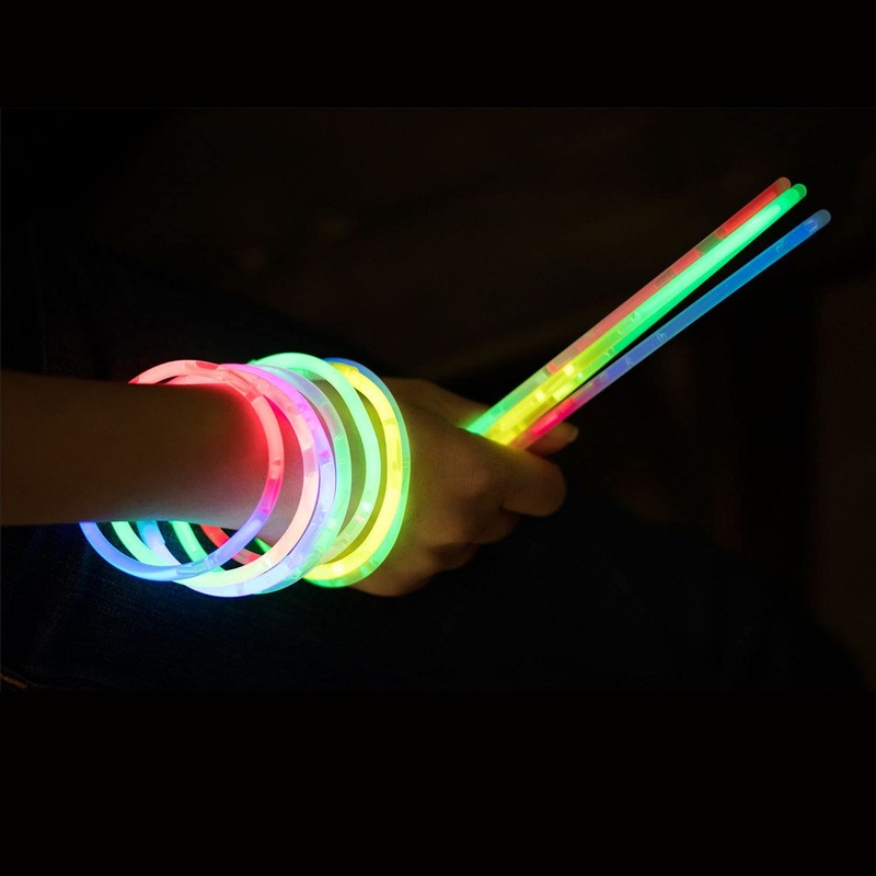 NEON FUN 100 Glow Sticks Blue Includes 100x TopFlex 2x
