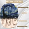 BHAHB Satin Bonnet Silk Bonnet for Sleeping Double Layer Elastic