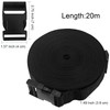 PINGEUI 21 Yards x 1.5 Inch Black Nylon Webbing Strap,