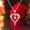 Romavan Heart Initial Necklaces for Teen Girls, S925 Sterling Silver