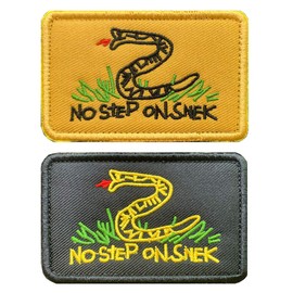 Antrix 2 Pcs No Step On Snek Tactical Emblem Morale Badge Patch Hook & Loop Patches for Backpacks Caps Hats Bags Military Uniform Kids Teens