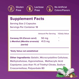 FDgard with Caraway Oil & L-Menthol Occasional Indigestion Relief Capsules 36 Ct