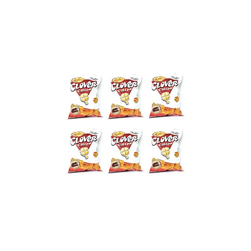 Leslies Clover Chips Barbecue Flavored Corn Snack 145g, 6 Pack