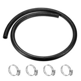 M METERXITY Lubricating Oil Hoses, 5/8" 16mm ID 25mm OD 4.9ft Length NBR Rubber Hose High Pressure Tubing Hose Pipe Tube W 4 Clamps for Compressed Gas Air/Water Transfer/Small Equipment
