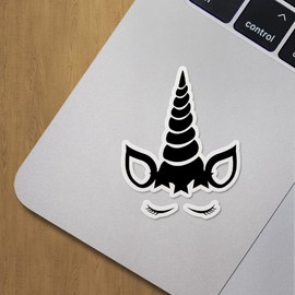 Decal Stickers of Unicorn with Star Crown Premium Indoor (No Waterproof) Vinyl Decal Stickers for Laptop Phone Accessory Helmet Car Window Mug Tuber Cup Door Wall Decoration ANDVER3d6378bBL