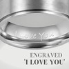Willis Judd 7mm Titanium Ring for Men Engraved I Love