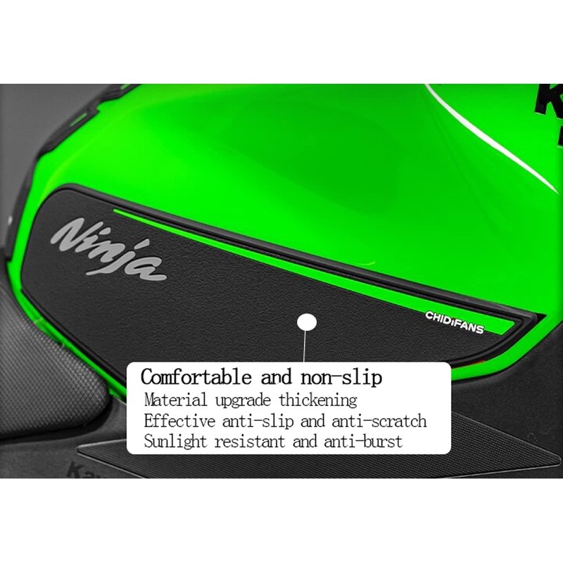 TZMAPU Compatible Kawasaki Ninja 400 Tank Pad,Motorcycle Tank Protector,Non-slip Fuel