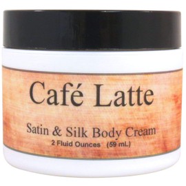 Cafe Latte Satin and Silk Cream, Body Cream, Body Lotion, 4 oz