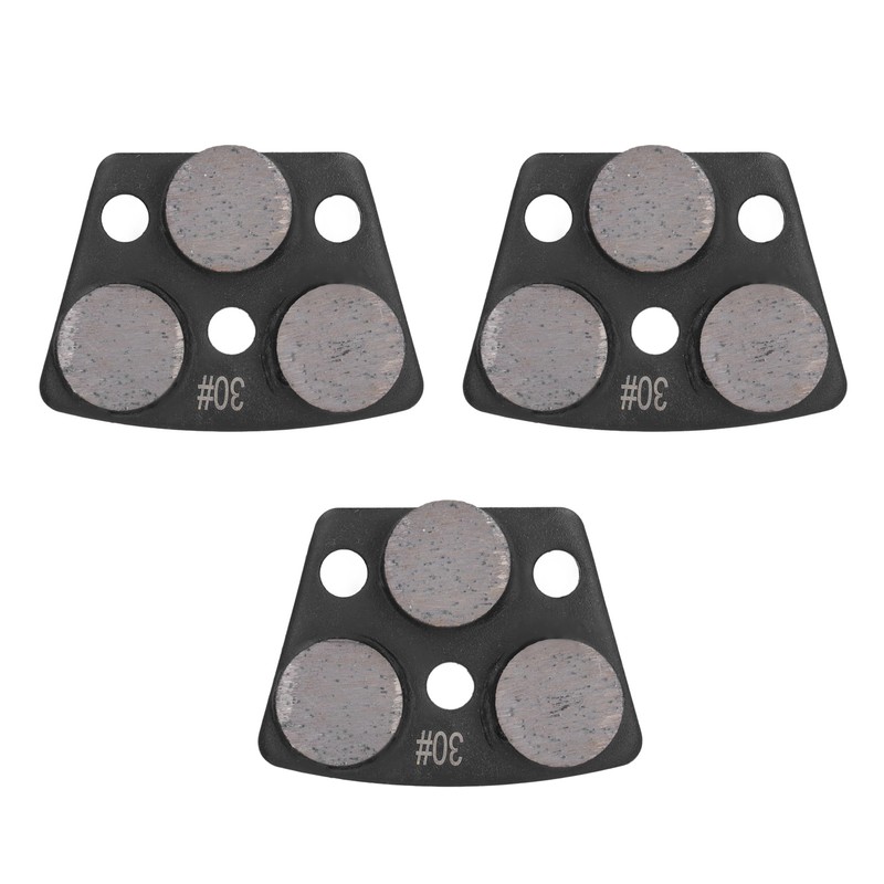 3Pcs Diamond Grinding Shoes Trapezoid Concrete Floor Cutting 3 Cylinder