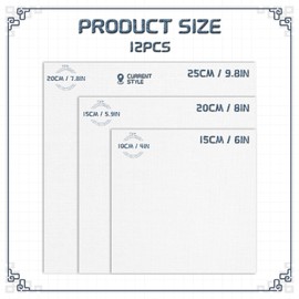 12 Pcs Embroidery Fabric Squares, 10 x 10 Inch Embroidery Cloth Fabric, White Cotton Fabric for Embroidery, Embroidery Supplies