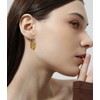 YONVUN Austrian Crystal Round Drop Dangle Leverback Earrings | Plated
