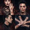 6 Sheets Halloween Face Tattoos, Halloween Scars Tattoos, Mouth Tattoo,