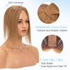 Real Human Hair Toppers,S-noilite Honey Brown Remy Hair Topper for