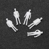 100Pcs 1:100 White People Unpainted Figures Exquisite Miniature Character Models