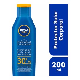 Protector Solar Corporal NIVEA SUN Protección E Hidratación Nivea Con Vitamina C Y Ácido Hialurónico, Fps30+ 200Ml