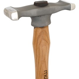 Fretz MKR-3 Narrow Raising Maker Jewelers’ Repousse Chasing Hammer with Stainless Steel Heads and American Ash Wood Handles (MKR3 Narrow Raising Hammer)