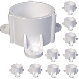 FORMUFIT F114ECT-WH-10 PVC Table Cap, Furniture Grade, 1-1/4" Size, White (Pack of 10)